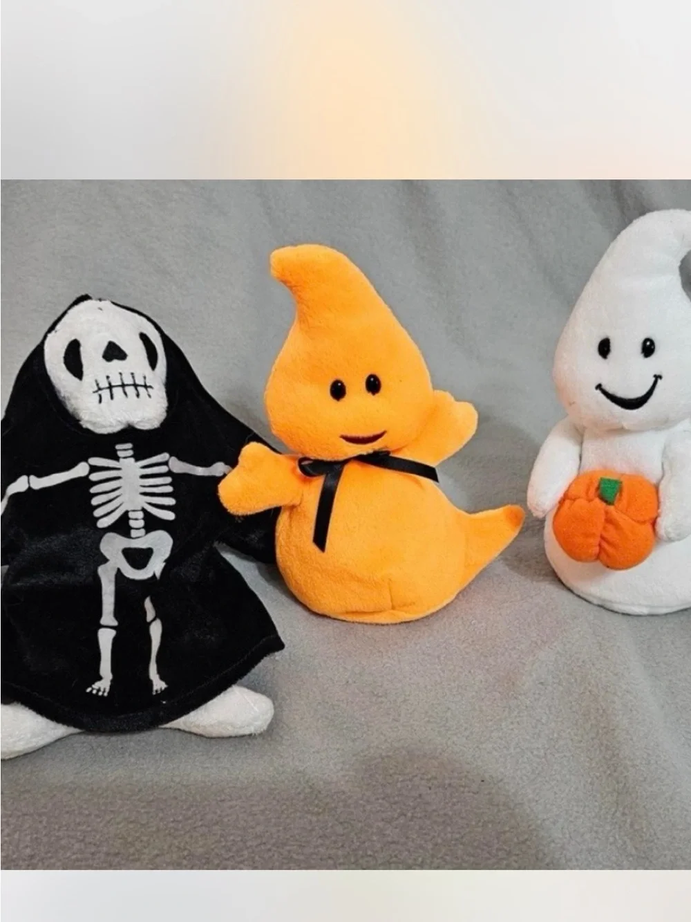 Ty Beanie Baby Creepers , Haunt Orange ghost , spooky white ghost . New